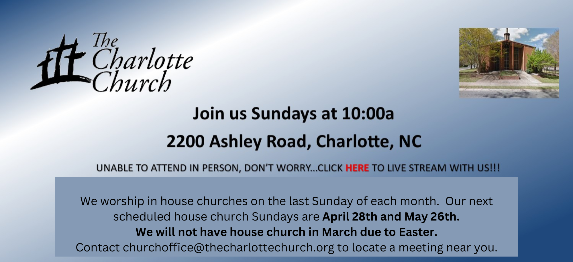 The Charlotte Church | The Charlotte Church NEW